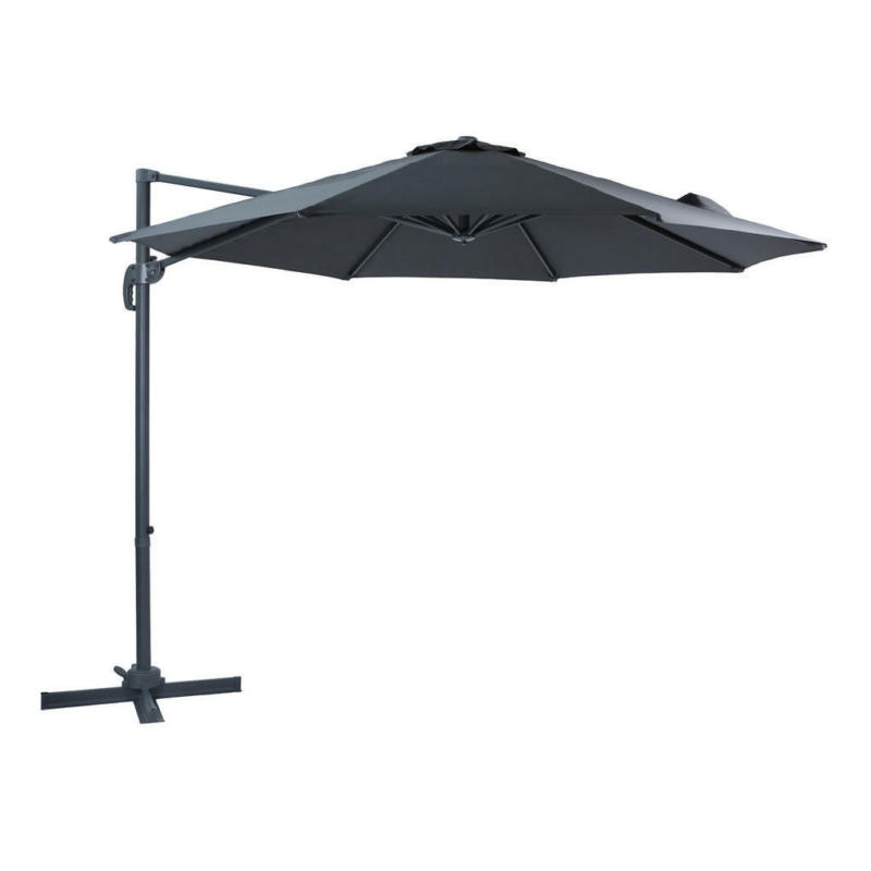 AXI Outdoor Living Ampelschirm Marisol grau Metall B/H/L: ca. 300x235x300 cm