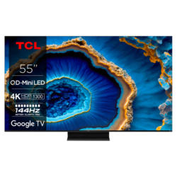 Телевизор TCL 55MQLED80 4K Ultra HD MINI LED SMART TV, GOOGLE TV, 55.0 ", 139.0 см