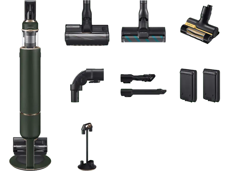 Samsung VS20B95943N/GE bespoke Jet Extended Akku Staubsauger (0,5 l, Akkulaufzeit: 20-120 min., Grün/Schwarz)
