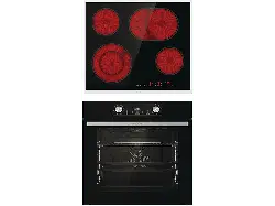 Gorenje Black Steam, Backofenset mit autarkem Kochfeld (Strahlungsheizung, A, 77 l)