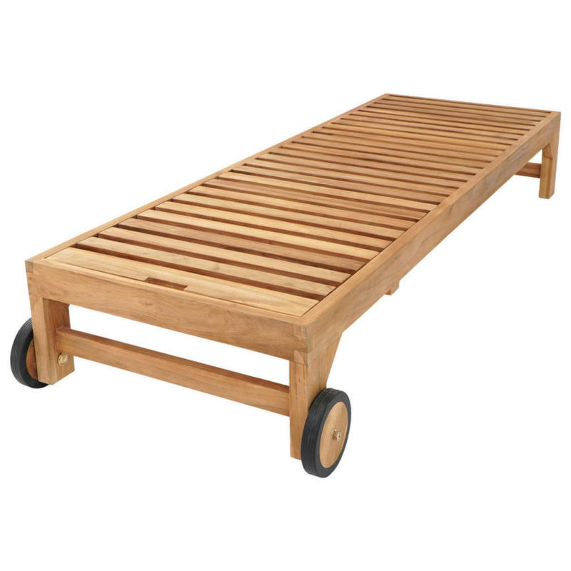 AXI Outdoor Living Gartenliege Rama braun Teakholz B/H/L: ca. 65x30x200 cm