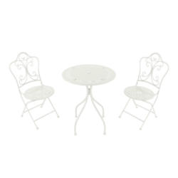 AXI Outdoor Living Bistroset Marilo weiß Metall B/H/L: ca. 60x92x60 cm