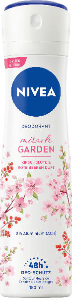 NIVEA Deospray Miracle Garden Kirschblüte & rote Beeren