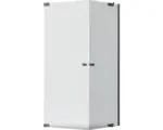 Hornbach Eckeinstieg mit Drehtür Jungborn Sette 800x800x2000 mm Festteil link Echtglas Klar hell schwarz mit schmutzabweisender Glasbeschichtung und Stangengriff