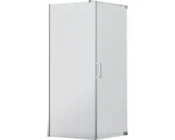 Drehtür mit Seitenwand Jungborn Sette 750x750 mm Anschlag rechts Echtglas Klar hell chromoptik mit schmutzabweisender Glasbeschichtung und Stangengriff