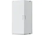 Hornbach Eckeinstieg mit Drehtür Jungborn Sette 900x900x2000 mm Festteil links Echtglas Klar hell chromoptik mit schmutzabweisender Glasbeschichtung und Stangengriff