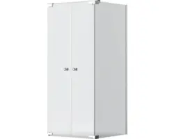 Pendeltür mit Seitenwand Jungborn Sette 800x1000 mm Anschlag links Echtglas Klar hell chromoptik mit schmutzabweisender Glasbeschichtung und Puffergriff