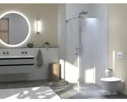 Drehtür mit Seitenwand Jungborn Sette 1000x900 mm Anschlag links Echtglas Klar hell chromoptik mit schmutzabweisender Glasbeschichtung und Puffergriff