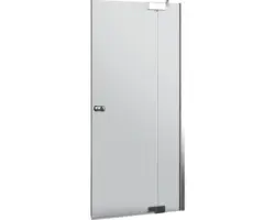 Badewannenfaltwand Jungborn Sette 2-teilig 1200x1600 mm Anschlag rechts Echtglas Klar hell chrom mit Puffergriff