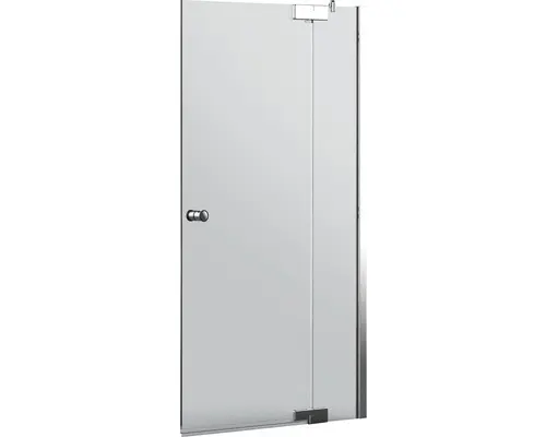 Badewannenfaltwand Jungborn Sette 2-teilig 1200x1600 mm Anschlag rechts Echtglas Klar hell chrom mit Puffergriff