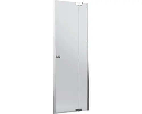 Drehtür für Nische Jungborn Sette 1000x2000 mm Festteil rechts Echtglas Klar hellchromoptik mit schmutzabweisender Glasbeschichtung und Puffergriff