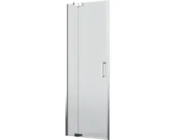 Drehtür für Nische Jungborn Sette 800x2000 mm Festteil links Echtglas Klar hell chromoptik mit schmutzabweisender Glasbeschichtung und Stangengriff