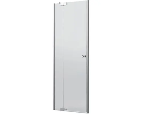 Drehtür für Nische Jungborn Sette 1000x2000 mm Festteil links Echtglas Klar hell silber mit schmutzabweisender Glasbeschichtung und Puffergriff