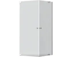 Eckeinstieg mit Drehtür Jungborn Sette 1000x750x2000 mm Echtglas Klar hell silber mit schmutzabweisender Glasbeschichtung und Puffergriff