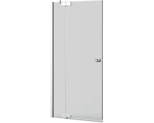Badewannenfaltwand Jungborn Sette 2-teilig 1200x1600 mm Anschlag links Echtglas Klar hell silber mit Puffergriff