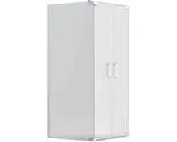 Pendeltür mit Seitenwand Jungborn Sette 800x750x2000 mm Anschlag rechts Echtglas Klar hell silber mit schmutzabweisender Glasbeschichtung mit Stangengriff