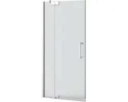 Badewannenfaltwand Jungborn Sette 2-teilig 800x1600 mm Anschlag links Echtglas Klar hell silber mit Stangengriff