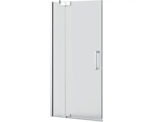 Badewannenfaltwand Jungborn Sette 2-teilig 800x1600 mm Anschlag links Echtglas Klar hell silber mit Stangengriff