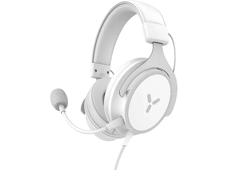 ISY IGH-2000-WT Ultralight Gaming Headset, Over-Ear, 40m Treiber, 3.5mm Klinke, Weiß