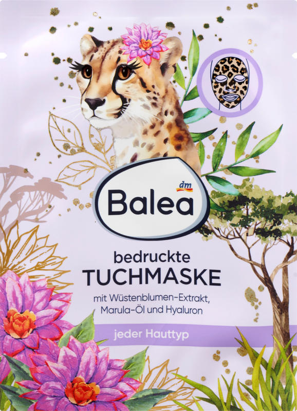 Balea Bedruckte Tuchmaske Leopard