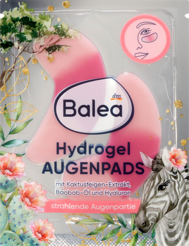 Balea Hydrogel Augenpads 2-farbig rosa