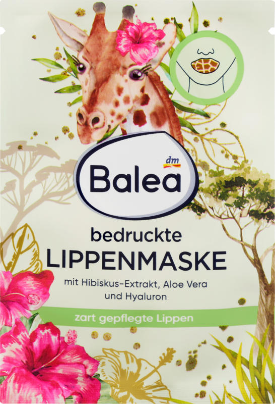 Balea Bedruckte Lippenmaske Giraffe