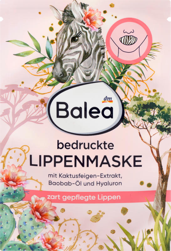 Balea Bedruckte Lippenmaske Zebra