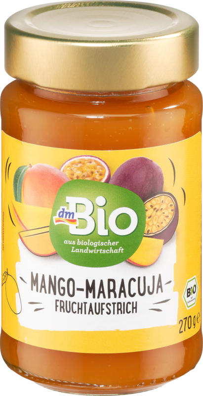 dmBio Fruchtaufstrich, Mango-Maracuja