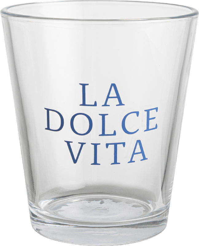 Dekorieren & Einrichten Trinkglas "La Dolce Vita", blau (340 ml)