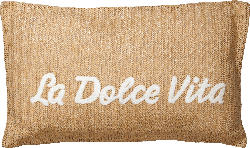 Dekorieren & Einrichten Kissen "La Dolce Vita", beige/weiß, (30x50 cm)