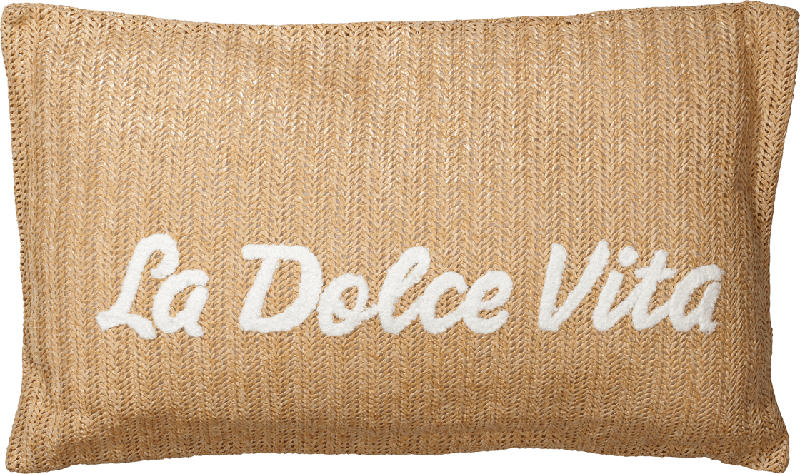 Dekorieren & Einrichten Kissen "La Dolce Vita", beige/weiß, (30x50 cm)