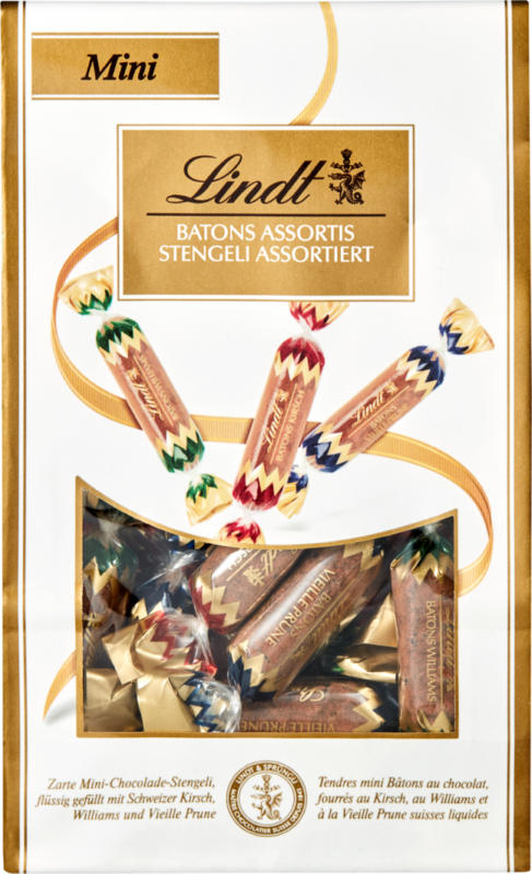 Mini Bastoncini Lindt, assortiti, 120 g