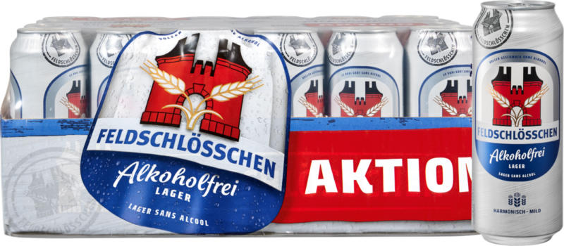 Bière Sans Alcool lager Feldschlösschen , 24 x 50 cl