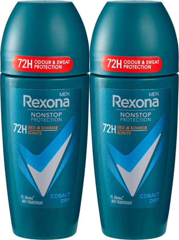 Rexona Deo Roll-on Cobalt Dry, 2 x 50 ml