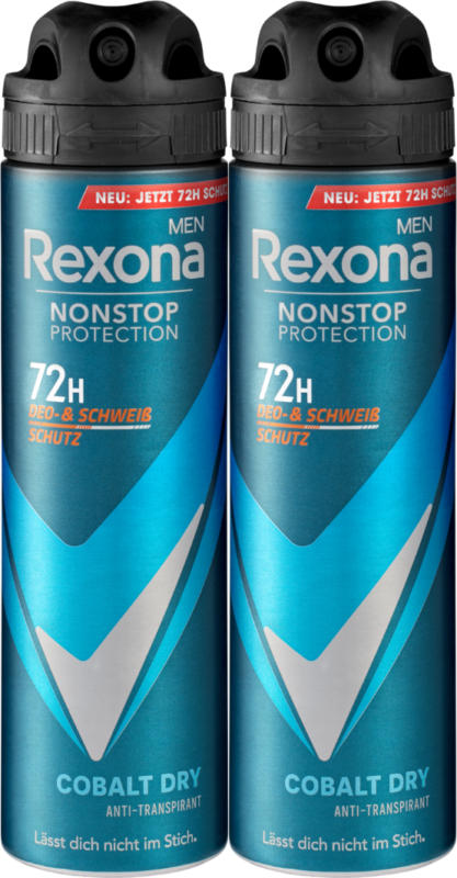 Déodorant spray Cobalt Dry Rexona Men, 2 x 150 ml