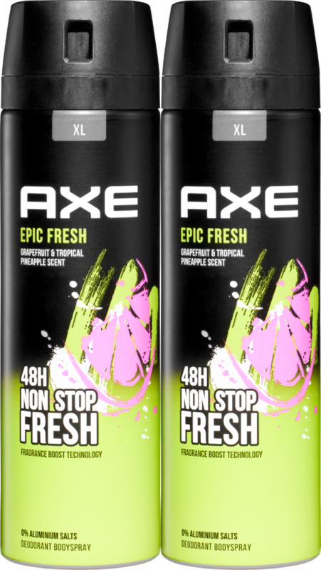 Axe Deo Bodyspray Aero Epic Fresh , 2 x 200 ml