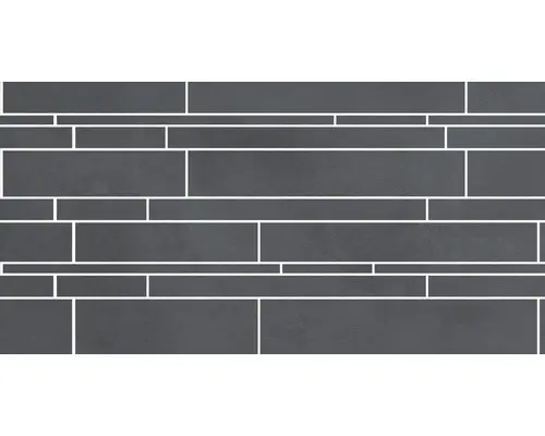 Feinsteinzeug Fliesenbordüre Cementine 30x60 cm anthrazit