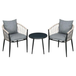 Outsunny Bistroset grau Polyester B/H/L: ca. 60x75x57 cm