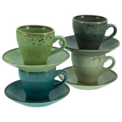 CreaTable Espresso-Set NATURE COLLECTION multicolor Steinzeug