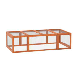 PawHut Stall orange Holz B/H/L: ca. 90x180x48 cm