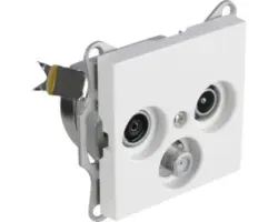 Antennensteckdose R/TV/SAT SAT Q-Link F-Line Up, weiß