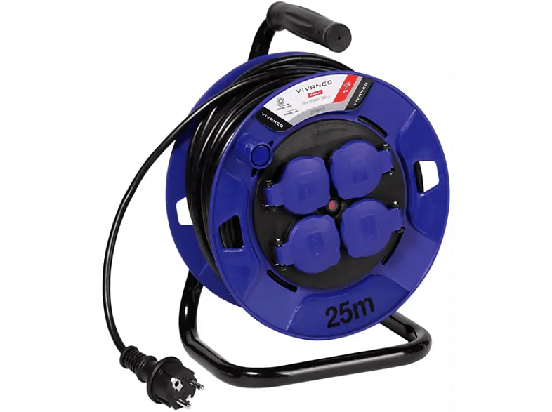 Vivanco 61145 Outdoor Kabeltrommel, 25m; Kabeltrommel