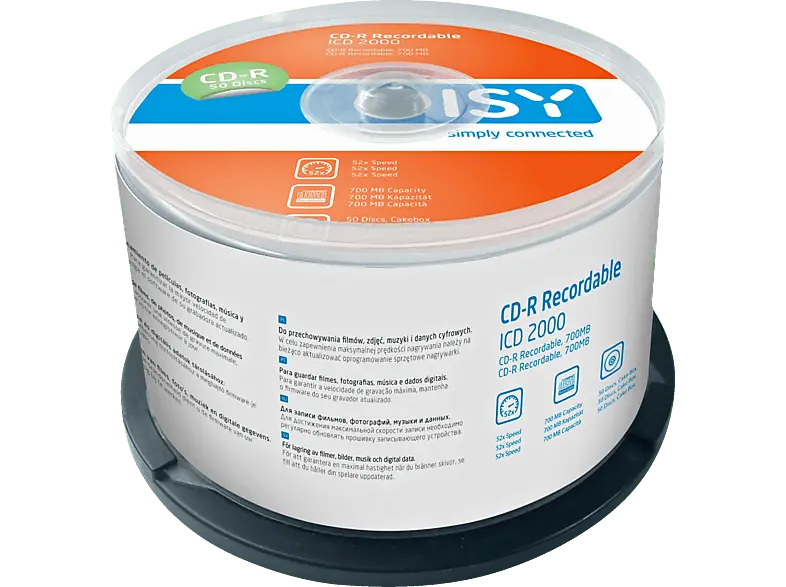 ISY CD-R 50er Spindel ICD-2000; Rohlinge