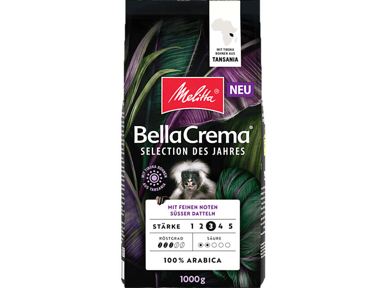 Melitta Bella Crema Selection des Jahres (1 kg, Kompatibles System: Kaffeevollautomaten); Kaffeebohne