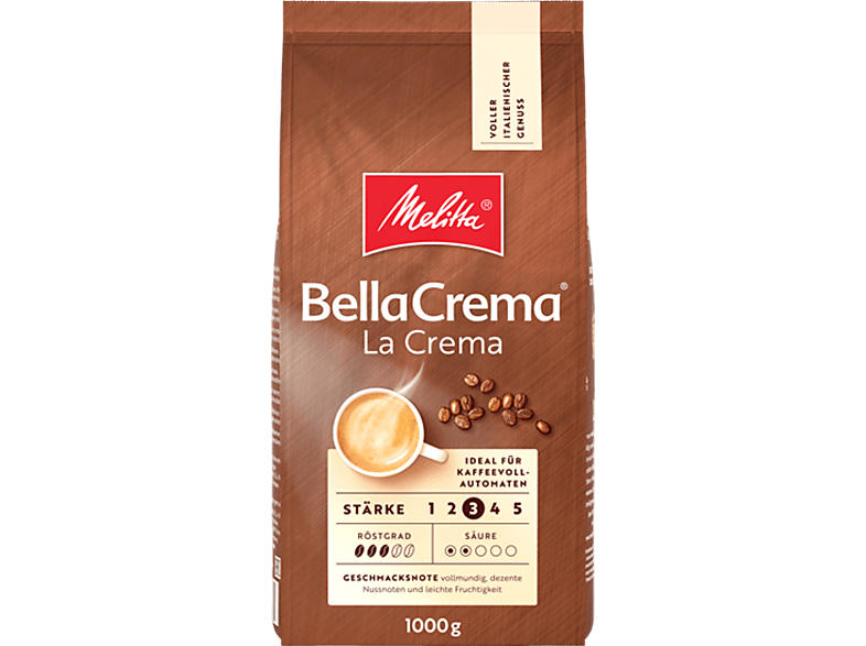 Melitta Bella Crema La (1 kg, Kompatibles System: Kaffeevollautomaten); Kaffeebohne