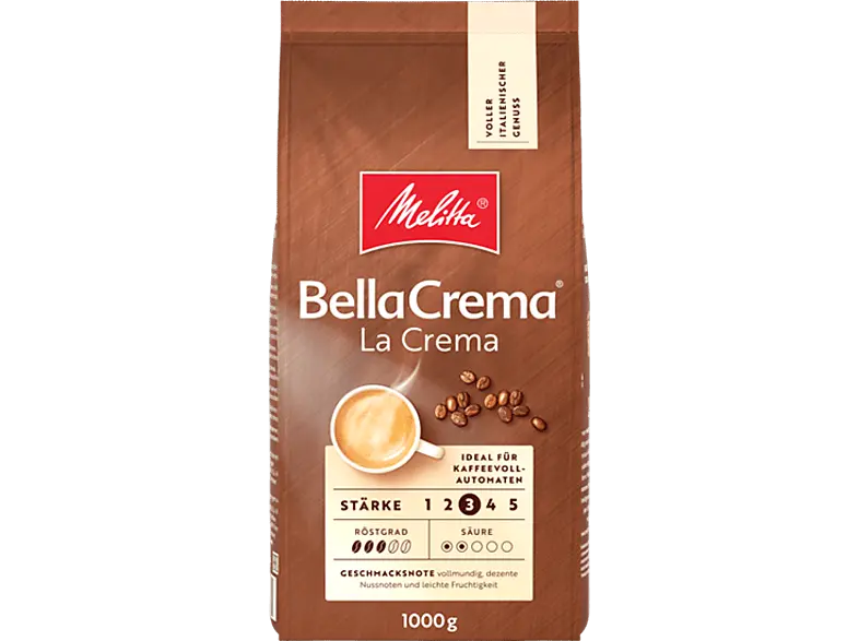 Melitta Bella Crema La (1 kg, Kompatibles System: Kaffeevollautomaten); Kaffeebohne