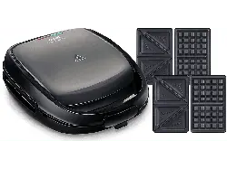 Tefal SW 341B Snack Time, Sandwichmaker, Grau/ Schwarz, 700 Watt
