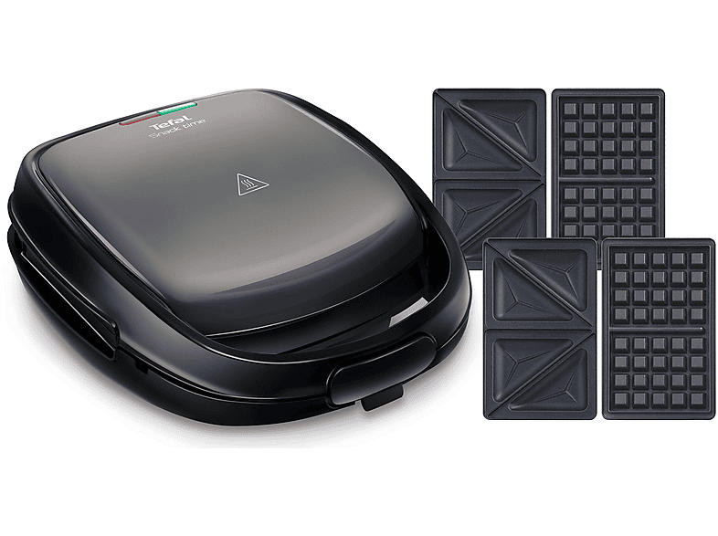 Tefal SW 341B Snack Time, Sandwichmaker, Grau/ Schwarz, 700 Watt