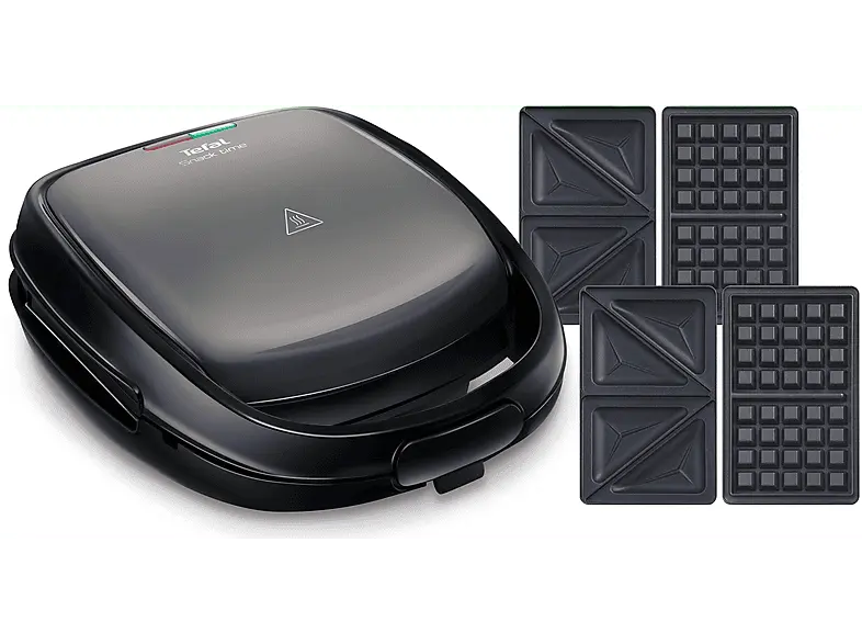 Tefal SW 341B Snack Time, Sandwichmaker, Grau/ Schwarz, 700 Watt