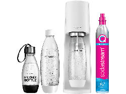 Sodastream Terra Vorteilspack Wassersprudler mit 3 Flaschen, CO² Zylinder inklusive , Weiß